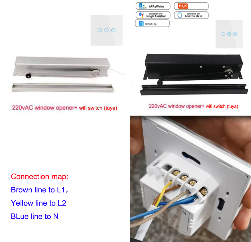 AC220V Automatic Casement window Opener Close/open Window Outward